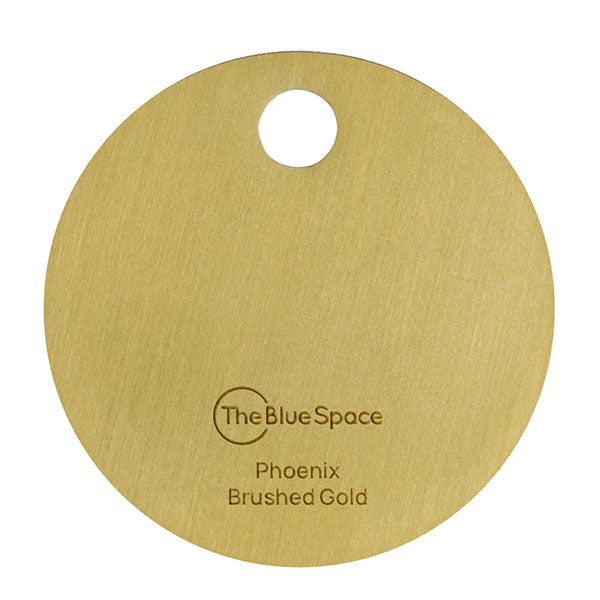 The Blue Space Colour Samples in Phoenix Brushed Gold