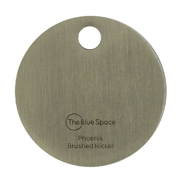 The Blue Space  Colour Samples in Phoenix Brushed Nickel