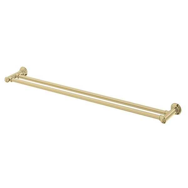 Phoenix Cromford Double Towel Rail 800mm Brushed Gold - The Blue Space