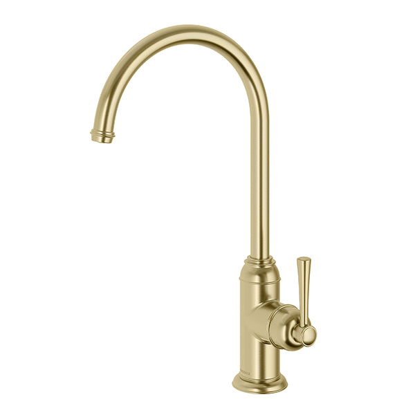 Phoenix Cromford Side Level Kitchen Sink Tap Mixer Brushed Gold - The Blue Space