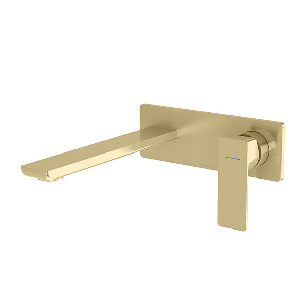 Phoenix Gloss MKII Wall Basin/Bath Mixer Set Brushed Gold - The Blue Space