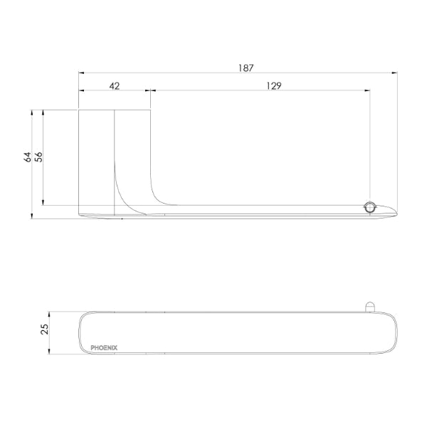 Phoenix Nuage Toilet Roll Holder - Brushed Carbon