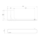 Phoenix Nuage Toilet Roll Holder Technical Drawing - The Blue Space