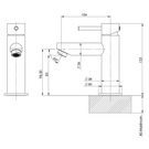 Phoenix Pina Basin Mixer Technical Drawing - The Blue Space