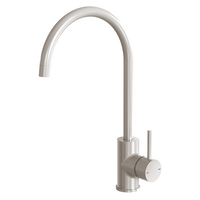 Phoenix Pina Sink Mixer 200mm Gooseneck Brushed Nickel - The Blue Space