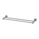 Phoenix Radii Stainless Steel Double Towel Rail Round Plate - The Blue Space