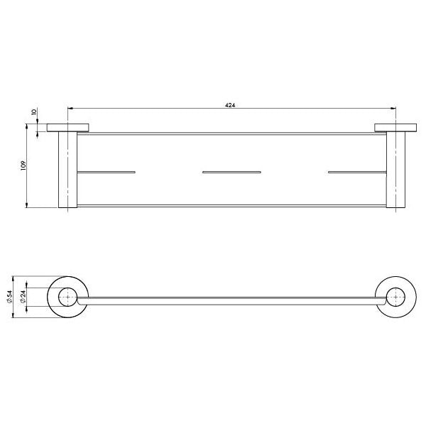 Phoenix Radii Stainless Steel Shower Shelf Round Plate