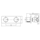 Phoenix Toi Twin Shower/Wall Mixer-Technical Drawing The Blue Space