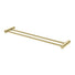 Phoenix Vivid Slimline Double Towel Rail Brushed Gold 600mm - The Blue Space