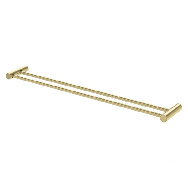 Phoenix Vivid Slimline Double Towel Rail Brushed Gold