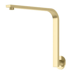 Phoenix Vivid Slimline Shower Arm Round Plate Brushed Gold - The Blue Space