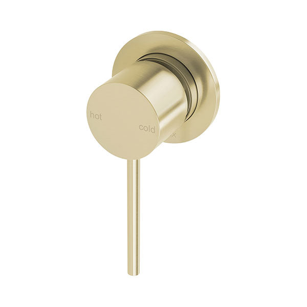 Phoenix Vivid Slimline Shower/Wall Mixer 60mm Backplate Brushed Gold - The Blue Space