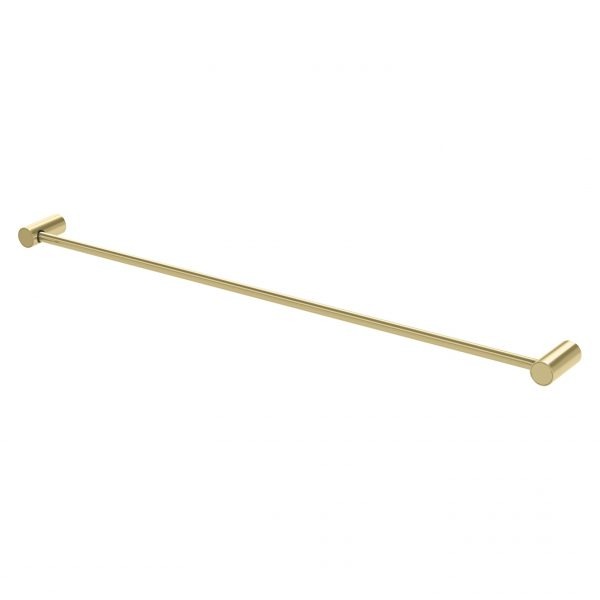 Phoenix Vivid Slimline Single Towel Rail Brushed Gold 800mm - The Blue Space