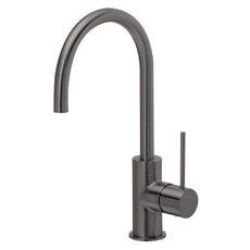 Phoenix Vivid Slimline Sink Mixer 160mm Gooseneck in Brushed Carbon - The Blue Space