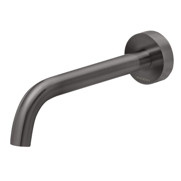 Phoenix Vivid Slimline Wall Basin Outlet 180mm Curved - Brushed Carbon