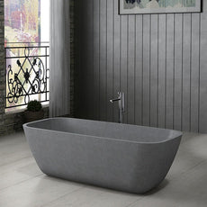 Pietra Bianca Chelsea Stone Bath 1500 in Charcoal Finish | The Blue Space