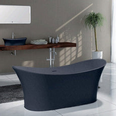 Pietra Bianca Crown Stone Bath 1750 in Black finish | The Blue Space