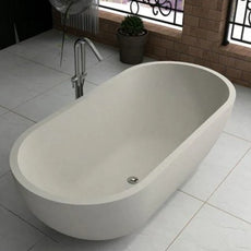 Pietra Bianca Ryese Stone Bath 1800 in Matte White, Black, Grey, Ivory, Brown | The Blue Space
