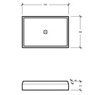 Nood Co Prism Basin Rectangle Surface Mount Technical Drawing - The Blue Space