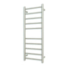 Radiant 12V 10 Bar Round Heated Towel Ladder 430w x 1100h - Brushed SS | The Blue Space