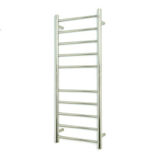 Radiant 12V 10 Bar Round Heated Towel Ladder 430w x 1100h - Polished SS online at The Blue Space