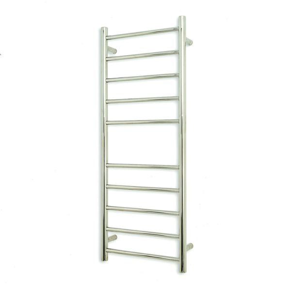 Radiant 12V 10 Bar Round Heated Towel Ladder 430w x 1100h - Polished SS online at The Blue Space