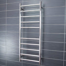 Radiant 12V 10 Bar Round Heated Towel Ladder 430w x 1100h - Polished SS online at The Blue Space