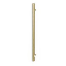 Radiant 12V Vertical Round Single Bar Narrow/Small Heated Towel Rail Light Gold - The Blue Space