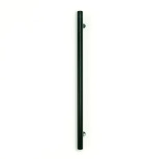 Radiant 12V Vertical Round Single Bar Narrow/Small Heated Towel Rail Matte Black - The Blue Space
