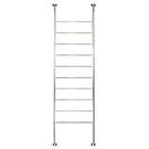 Radiant 600 x 2400mm Round Bar Floor to Ceiling Heated Towel Ladder - The Blue Space