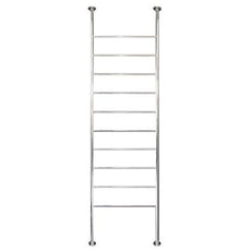 Radiant 600 x 2400mm Round Bar Floor to Ceiling Heated Towel Ladder - The Blue Space