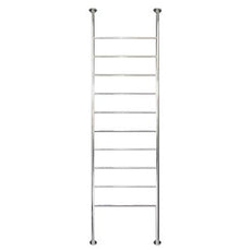 Radiant 500 x 2500mm Round Bar Floor to Ceiling Heated Towel Ladder - The Blue Space
