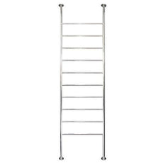 Radiant 600 x 2700mm Round Bar Floor to Ceiling Heated Towel Ladder - The Blue Space