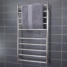 Radiant Round 10 Bar Heated Towel Ladder 600 x 1100 Polished Stainless Steel - The Blue Space