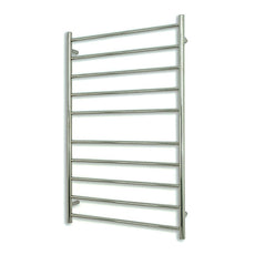 Radiant Round 10 Bar Heated Towel Ladder 750x1200 Polished Stainless Steel - The Blue Space