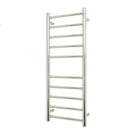 Radiant Round 10 Bar Ladder Narrow/Small Heated Towel Rail 430x1100 Polished Stainless Steel