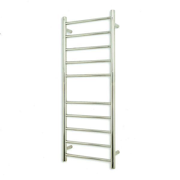 Radiant Round 10 Bar Ladder Narrow/Small Heated Towel Rail 430x1100 Polished Stainless Steel