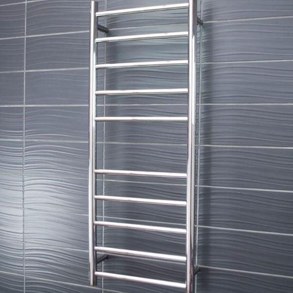 Radiant Round 10 Bar Non-Heated Towel Ladder 430 x 1100 Polished