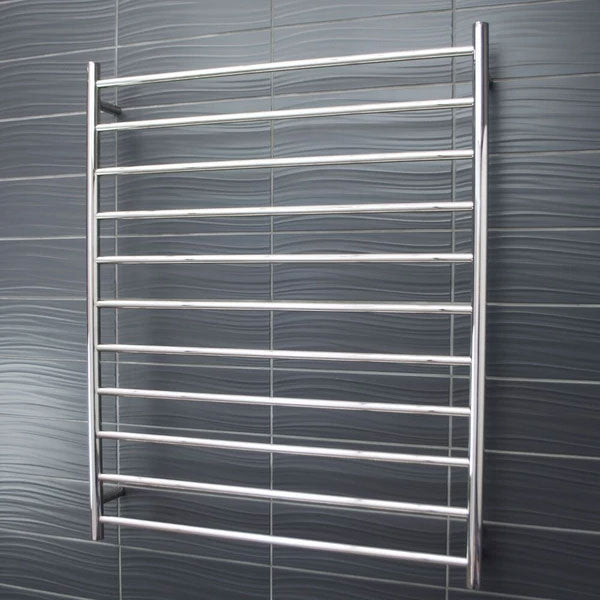 Radiant Round 11 Bar Heated Towel Ladder 900 x 1100 Polished - The Blue Space