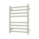 Radiant Round 8 Bar Heated Towel Rail 530x700 Polished Stainless Steel - The Blue Space