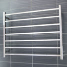 Radiant Square 7 Bar Heated Rail 950 x 750 Polished Stainless Steel - The Blue Space