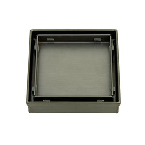 Radiant Tile Insert Square Floor Waste - Gun Metal Grey