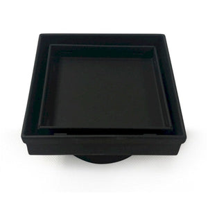 Radiant Tile Insert Square Floor Waste - Matte Black