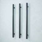 Radiant Vertical Round Single Bar Heated - Matte Black - The Blue Space