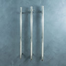 Radiant Vertical Round Single Bar Heated - Mirror Finish - The Blue Space