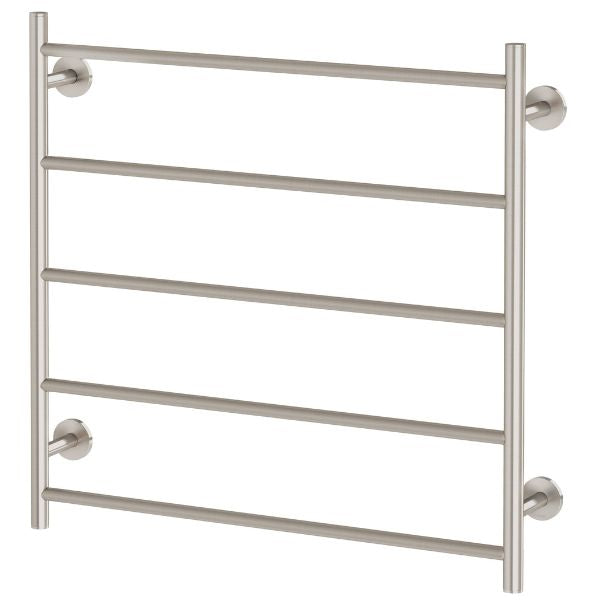 Phoenix Radii Heated Towel Ladder 750mm Brushed Nickel - The Blue Space