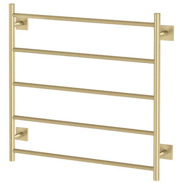 Phoenix Radii Heated Towel Ladder 750mm Brushed Gold - The Blue Space