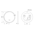 Remer Eclipse LED Mirror Technical Drawing - The Blue Space