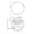 Remer Sphere 800mm Premium LED Mirror Technical Drawing - The Blue Space