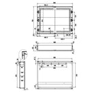 Remer Vera 900mm LED Shaving Cabinet Technical Drawing - The Blue Space